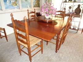 think this is maple w/6 ladderback chairs