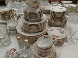 one of many sets of dishes