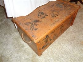 cowboy motif toy box