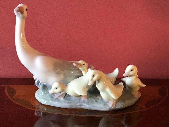 Lladro Juan Huerta "Little Ducks After Mother" Early mark 1970-s Retired