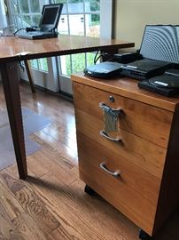 Matching file cabinet that fits underneath the desk