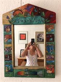 Sticks mirror, 1999 - hand painted