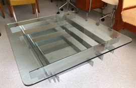MCM glass and steel table