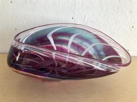 Giant, handblown glass bowl