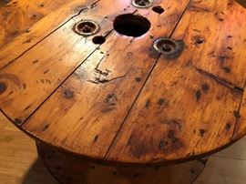 Antique Spool Table from a ship