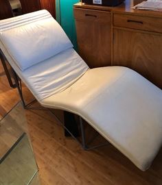 Leather MCM Chaise Lounge, circa 1964-65. Made in Finland by OY.