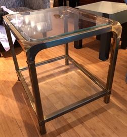 MCM Mastercraft glass and brass table