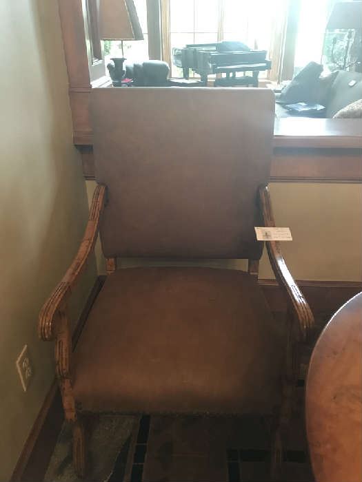 Maitland Smith armchair 24"w x23"d x43"h originally $3600 for the pair, asking $900