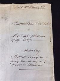 1811 Indenture from England