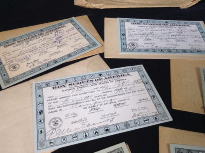 1929 Boy Scouts of American Achievement Cards
