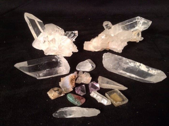 Crystals and polished stones