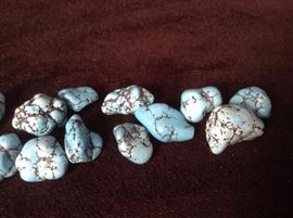 Rough turquoise stones