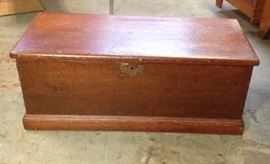 Vintage wood blanket chest