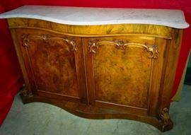 Marble topped buffet vintage