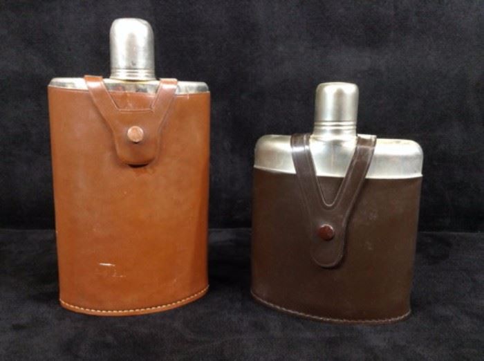 Leather wrapped flasks