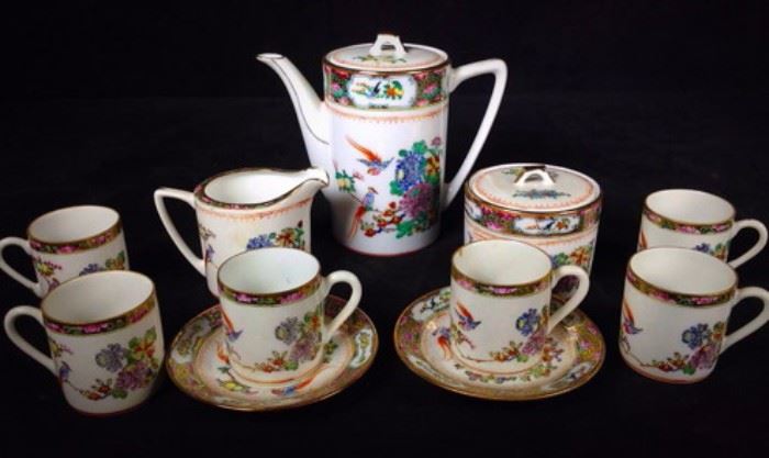 Vintage Japanese porcelain tea set