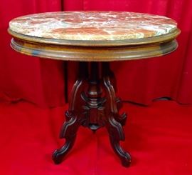 Marble top side table vintage