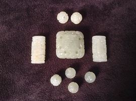 Carved Jade beads