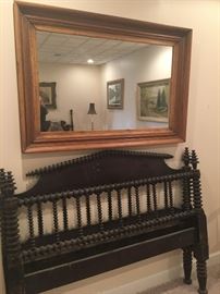 ANTIQUE HEADBOARD FOOTBOARD