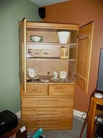 heavy wood cupboard   ,MISC