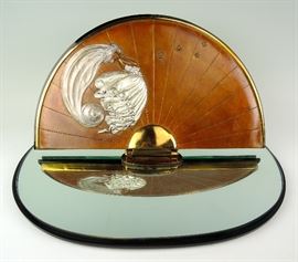 Rare Erte Bronze Mirror
