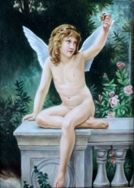 Hand Painted German Plaque