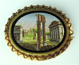 18K Micro Mosaic Brooch C.1880