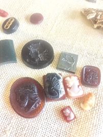 Group of antique genuine cameos ideal for jewelry makin
