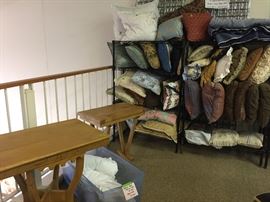 Throw pillows, blankets