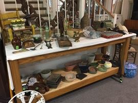 bonsi pots, assorted antique pieces