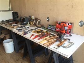 Hand tools at tool sale