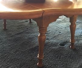 Vintage Scalloped Edge, Turned Leg, Dropleaf Coffee Table Portland, Maine