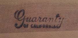 Vintage Guaranty of California Oval End Table