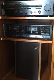 Vector Research Double Cassette Deck
Yamaha Stereo Receiver
Pair JBL Speakers
Fisher VHS Stereo