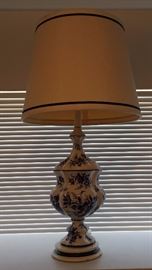 Blue and White Table Lamp