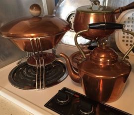 Copper Fondue, Teapot.(SOLD)
