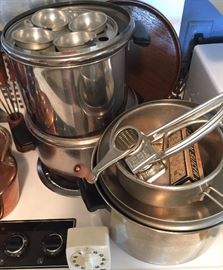 Vintage Pots & Pans, Egg Poacher...