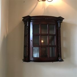 Bowfront hanging cabinet