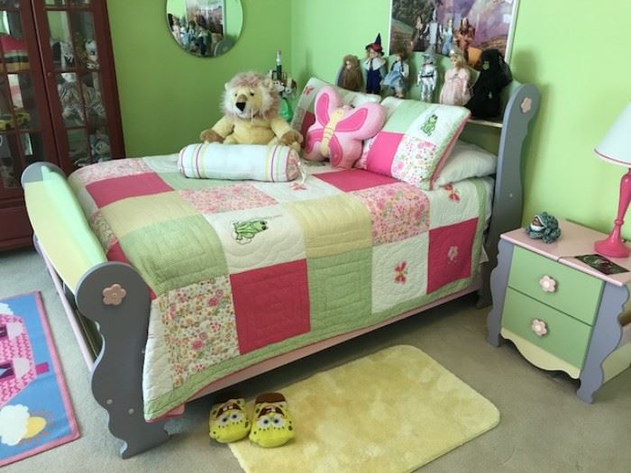 Childs Whimsical Bed and night stand