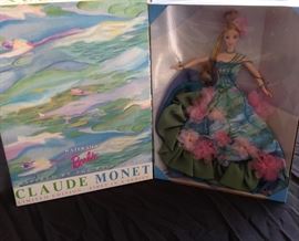 Very unusual, unique, noncollectable The Claude Monet Barbie Doll in original box.