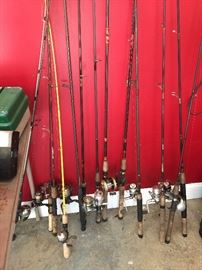 For the Fishing Enthusiasts, a large collection of fishing rod and reels to choose from to place in your collection.