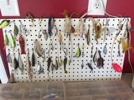 Just in time for fall fishing, this pic is just a sampling of the thousands of lures, at this sale, some in their original packages and/or boxes.