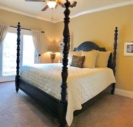 King Size Mahogany 4-Poster Bed $:  $1200
