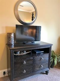 Mahogany TV Console: $300