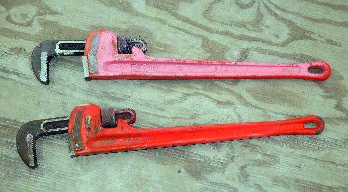 Ridgid HD 24" Pipe Wrench And Ridgid 24" Pipe Wrench