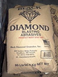 Black Diamond Blasting Abrasive 80lb Bags, 20/40 Medium, 3-4mil, Qty Approx 35 Unopened Bags, Contents Of Pallet