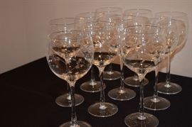 Princess House Large Wine Glasses Crystal