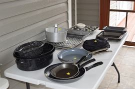 Nice clean bake ware and skillets