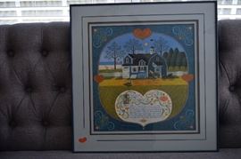 Sweet Heart Chessmate By Charles Wysocki Signed Numbered 21" X 21"