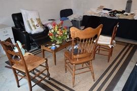 Miscellaneous Chairs and Mohawk Rug